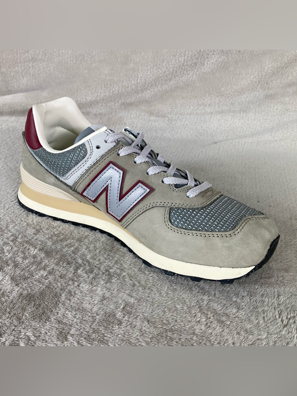 New Balance 574 U574SKB Mens Size 9 Brown Gray Leather Running Shoes NEW - Picture 4 of 10